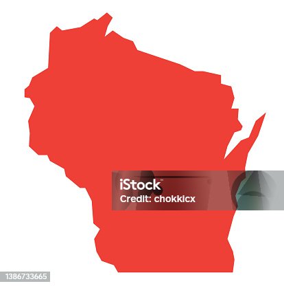 istock wisconsin state map icon 1386733665