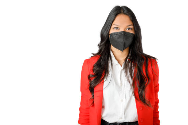 istock Young woman with mask 1386737417