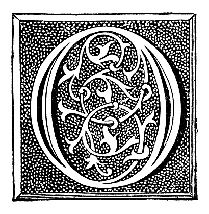 O Initals Historiated Initial Letter O Stock Illustration - Download Image Now ...