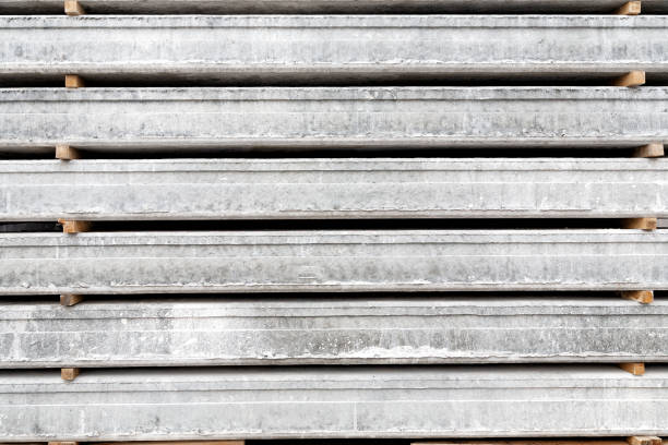 istock Background texture of stack of Prefabricated concrete slabs for construction. 1386742017