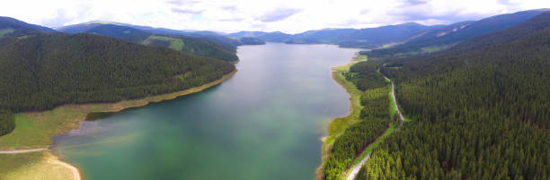 istock Vidra Lake - Aerial Panorama 1386742545
