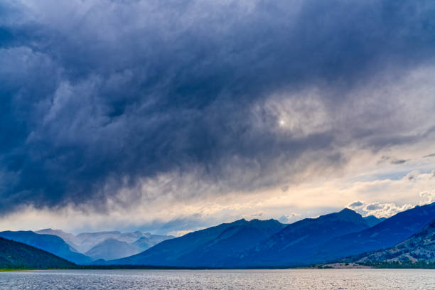 Jasper lake at sunset in Jasper National Park