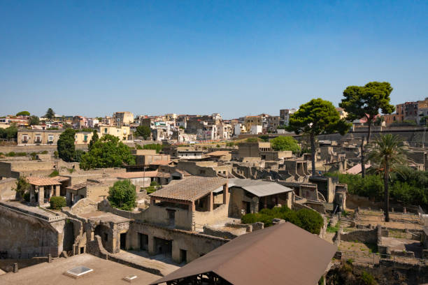 Panoramic view of Herculaneum ancient roman ruins