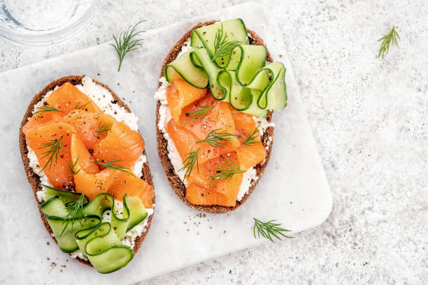 istock open sandwiches with salted salmon 1386753634