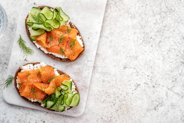 istock open sandwiches with salted salmon 1386753654