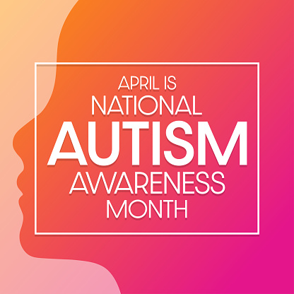 April is National Autism Awareness Month. Vector illustration. Holiday poster