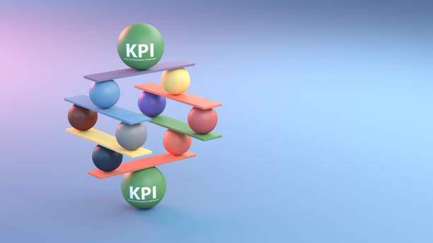 istock Key performance indicator KPI . Jenga game color block tower. teambuilding 1386760090