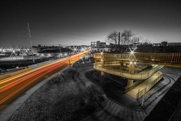 Richmond walkway and Light trails traffic