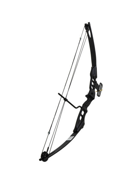Modern composite bow for sports and entertainment. Isolate on a white background. Modern composite bow for sports and entertainment. Isolate on a white background. archery bow stock pictures, royalty-free photos & images