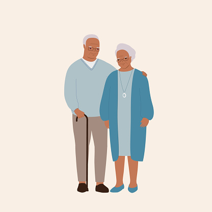 Happy Black Elderly Couple.