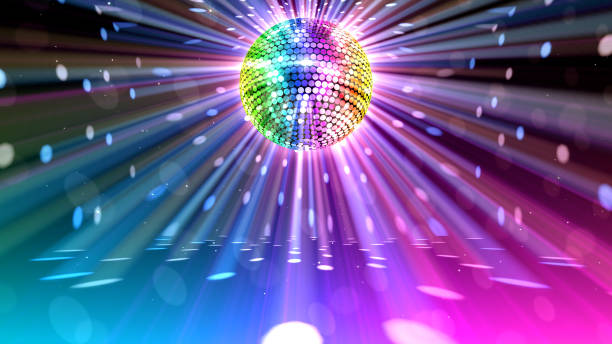 istock Mirror Ball Disco Lights Club Dance Party Glitter 3D illustration 1386796140