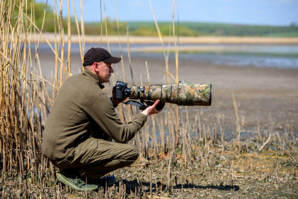 istock Wildlife photographer in summer time 1386811422