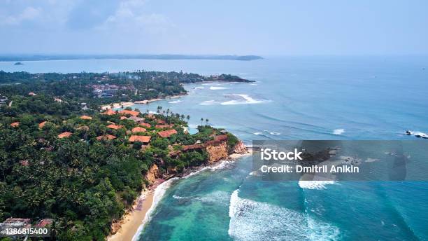 Aerial View Of Srilanka Beaches And Turquoise Indian Ocean Stock Photo - Download Image Now