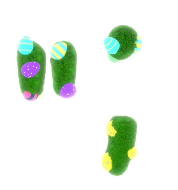 istock Grass with Eggs Themed Font Quotation Mark and Comma and Period 1386816352