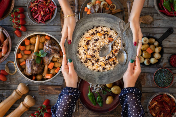 istock A cooked rice pilau with two spoons. 1386817780