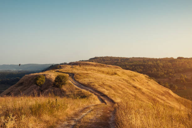 istock Trail on top of the hill. 1386822916