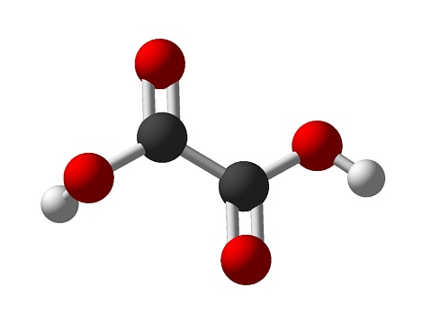 Oxalic acid is an organic acid with the IUPAC name ethanedioic acid and formula HO₂C−CO₂H. It is the simplest dicarboxylic acid. It is a white crystalline solid that forms a colorless solution in water. It can be used for 3d model atom atomic background. biochemistry biotechnology black c6h6 carbon chemical. chemistry compound cyclic double bond education ethane. hydrocarbon hydrogen illustration isolated model molecular. molecule structure nucleus organic oxygen research science. scientific single sphere structural formula study. substance symbol three dimensional white iupac name.