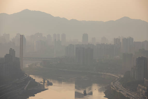 충칭 구스링 공원의 풍경 - chongqing china bridge asia 뉴스 사진 이미지