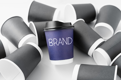 Coffee branding, concepto de identidad de marca photo
