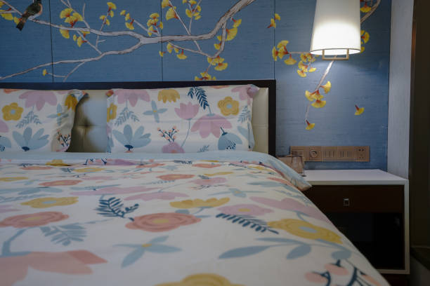 Cozy Bedroom In Pink Pastel Tones