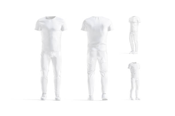 istock Blank white sport uniform mock up, different views 1386840649