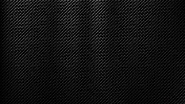 istock Carbon fiber texture, background. Dark gray carbon, black and white texture. Auto racing theme design element, graphic. Vector illustration 1386844311