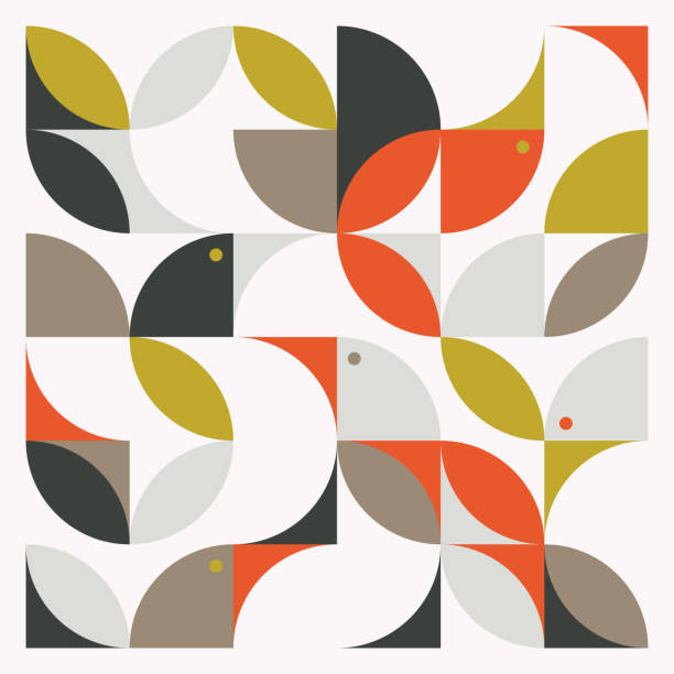 ilustraciones, imágenes clip art, dibujos animados e iconos de stock de gráficos abstractos de patrones vectoriales hechos con varias formas y elementos geométricos - pájaro azulejo