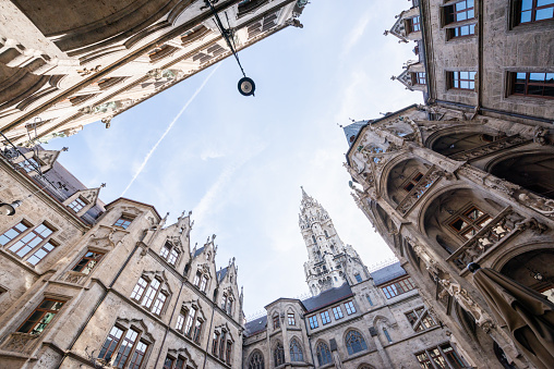 Inner courtyard of Town Hall in Munich, Germany