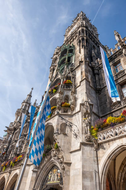 Town hall of Munich - Germany Town hall of Munich - Germany bavarian flag stock pictures, royalty-free photos & images