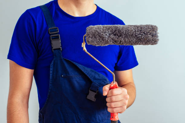istock Closeup photo of paint roller 1386850431