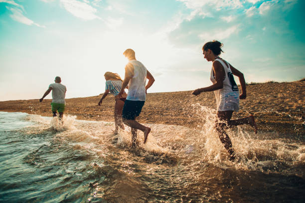 istock Group of people on summer vacation 1386852300