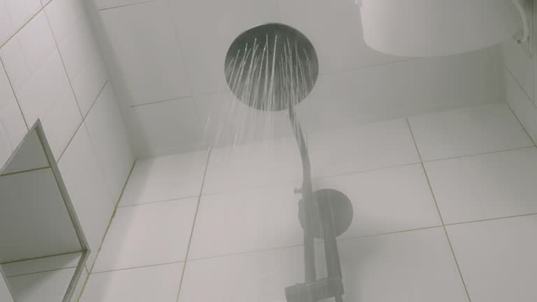 Shower in bathroom