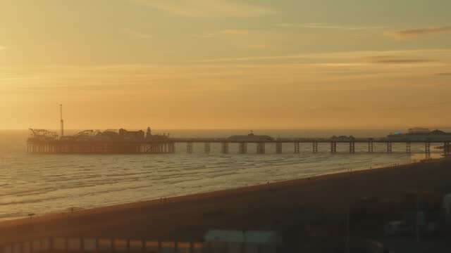 Beautiful sunset at the Brighton Pier