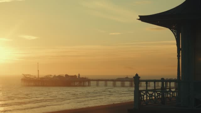 Beautiful sunset at the Brighton Pier