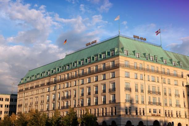 Berlin luxury hotel Adlon stock photo