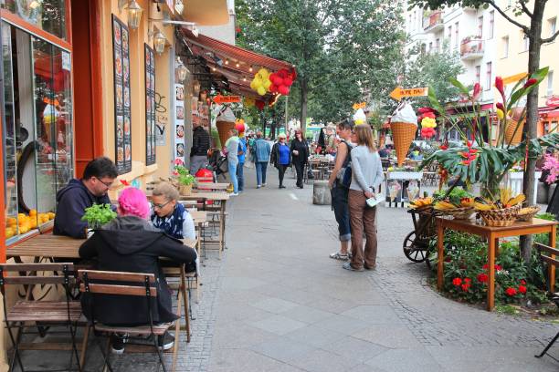 People dine out in Wrangelkiez area of Kreuzberg district in Berlin. 11.3 million guests visited Berlin in 2014.