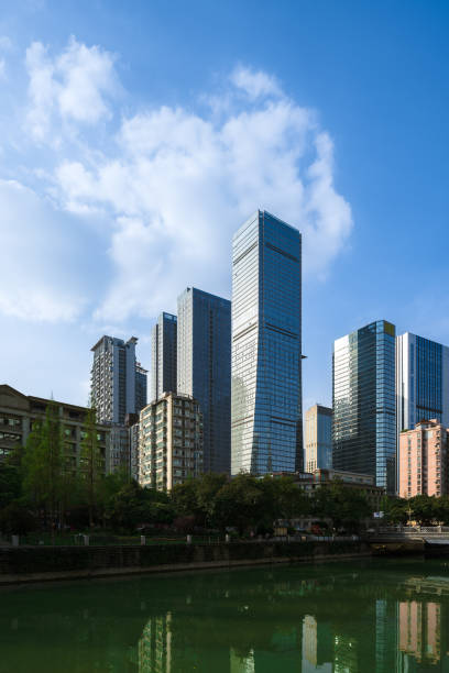istock In the afternoon, Chengdu Bridge side city skyline 1386863167