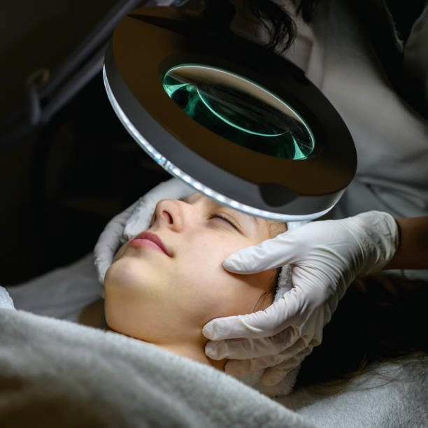 istock Facial care against acnes. 1386866019