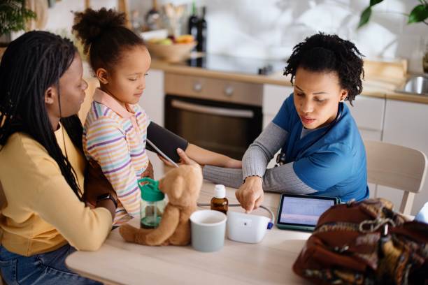 istock Young patient getting blood pressure checked by paediatrician 1386866431