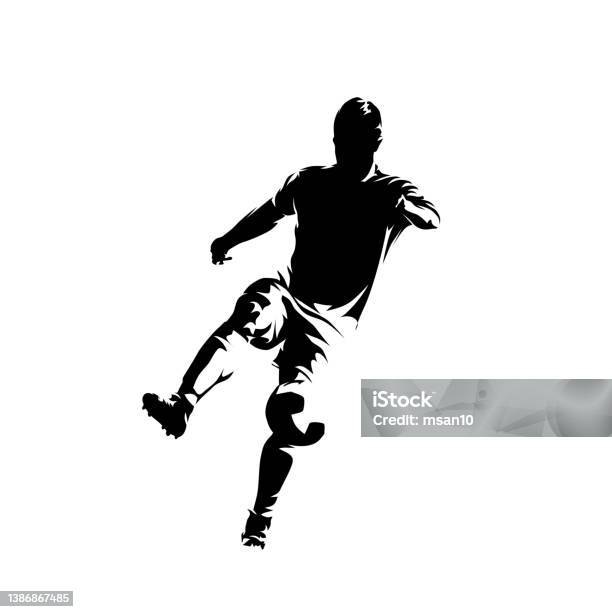 shadow of running football player 7523303 Vector Art at Vecteezy