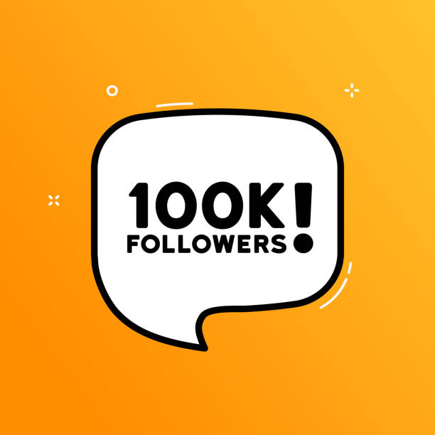 sprechblase mit 100k follower text. boom retro-comic-stil. pop-art-stil. vektorzeilensymbol für unternehmen und werbung - k pop stock-grafiken, -clipart, -cartoons und -symbole