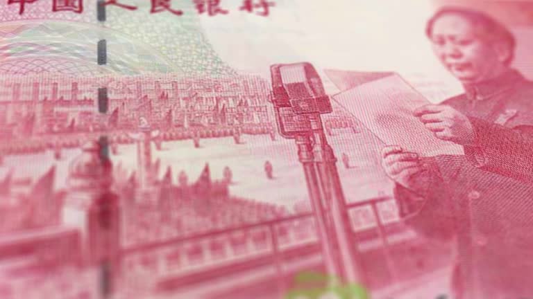 Close up of a Tracking Dolly Shot 100, 50, 20, 10, 5, 1 Chinese Yuan banknote Observe and Reserve Side, 4k Resolution. stock video - China Renminbi Current 100 Yuan Banknotes, Seamless Loop, Chinese Money Currency Background, 4K, Depth of Focus video