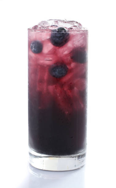 blurberry ice soda stock photo