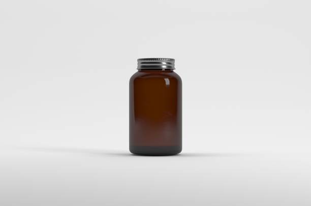 istock Amber Jar Mockup 3D Illustration 1386879714