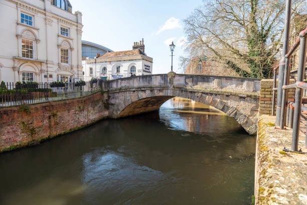 London Street Brasserie Bridge Reading, Berkshire, United Kingdom - March 18 2022: London Street Brasserie Bridge thames valley stock pictures, royalty-free photos & images