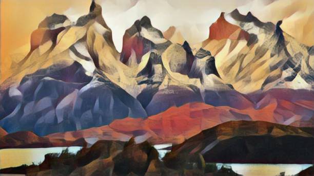 istock Painted peaks of Torres Del Paine, Dadaism 1386882937