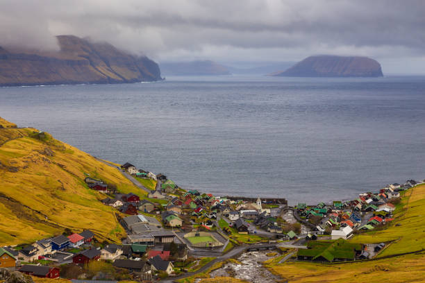 istock Small village Leynar, Faroe Islands, Denmark. 1386888468