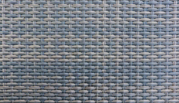 wicker of chair from synthetic plastic - fake rattan imagens e fotografias de stock