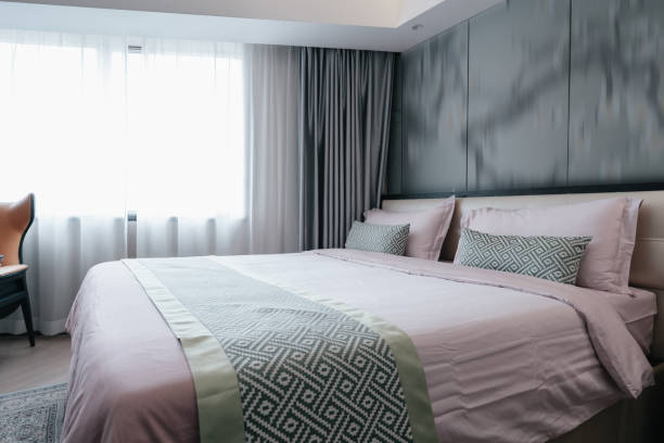 istock home and hotel bedroom interior. 1386889733