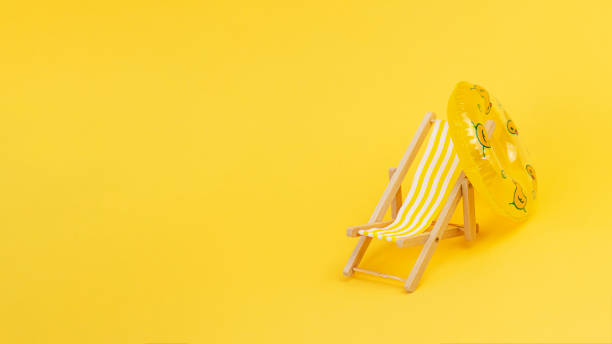 istock Beach chair and swimming float 1386892945